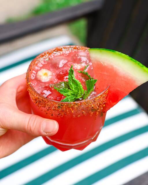 Refreshing and hydrating watermelon mock-tail