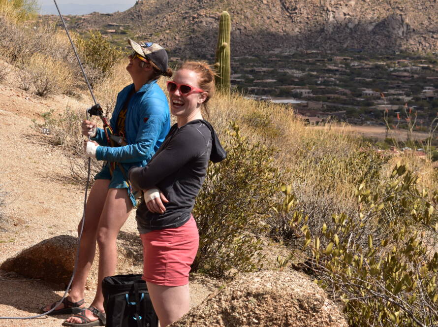 Rock climbers are outdoor athletes that are part of a vibrant community
