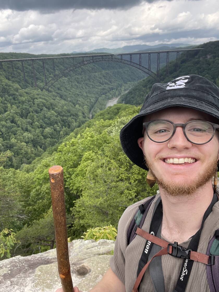 Eamon at the new river gorge in west virginia