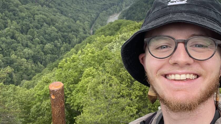 Eamon at the new river gorge in west virginia