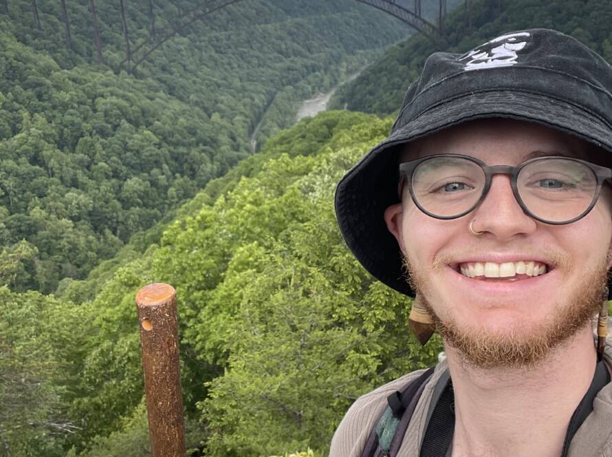 Eamon at the new river gorge in west virginia