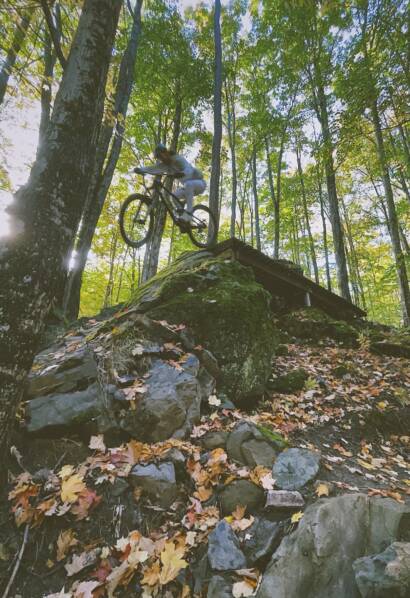 coach kubi mountain biking at marquette michigan