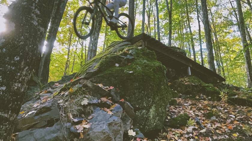 coach kubi mountain biking at marquette michigan