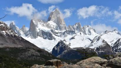The fitz roy mountain range in patagonia