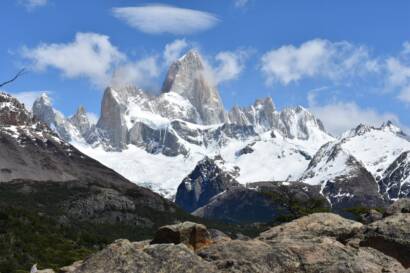 The fitz roy mountain range in patagonia