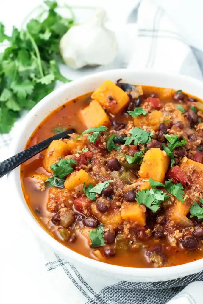 this butternut squash chili is a great post-workout meal for outdoor athletes