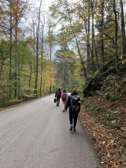 Approaching our last day of climbing at the Red River Gorge