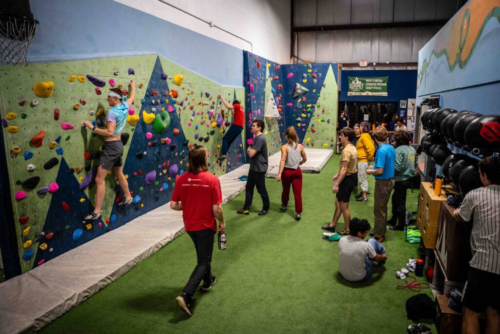 Summit's climbing group workouts are fun.