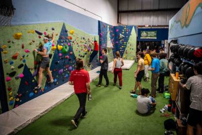 Summit's climbing group workouts are fun.