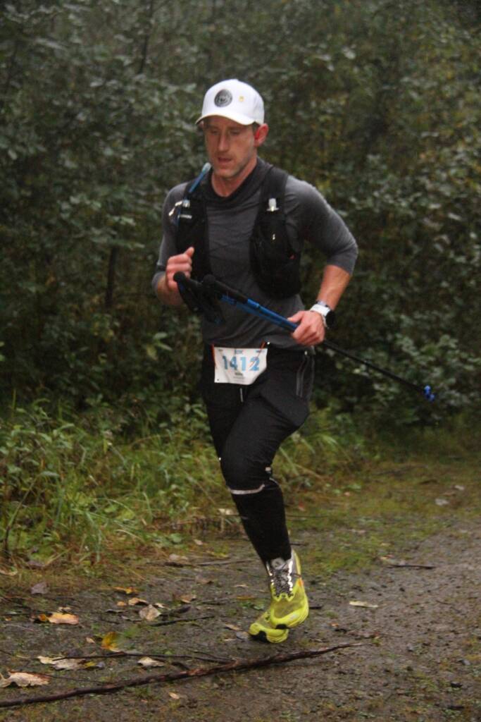 Keith on a lond distance trail run, showing up and embracing imperfection in endurance sports