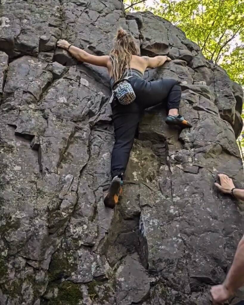 rock climbing and bouldering to get outdoors and mental health improvement