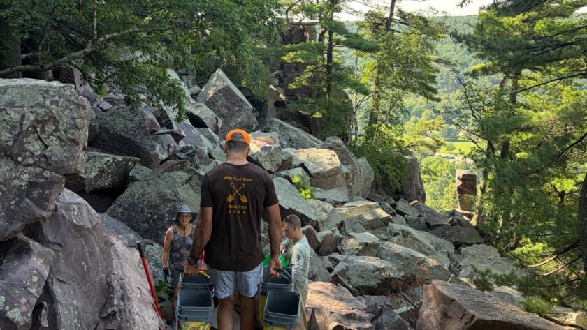 The Summit Crew at Devils Lake State Park Volunteering with some trail work